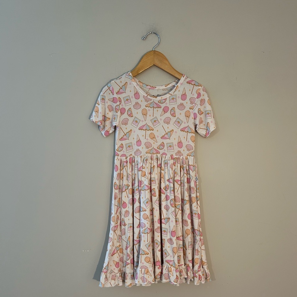 $22 ADD ON Dream Big Little co. Dress Dreamyzzz bamboo dress 7-8Y posh peanut‎